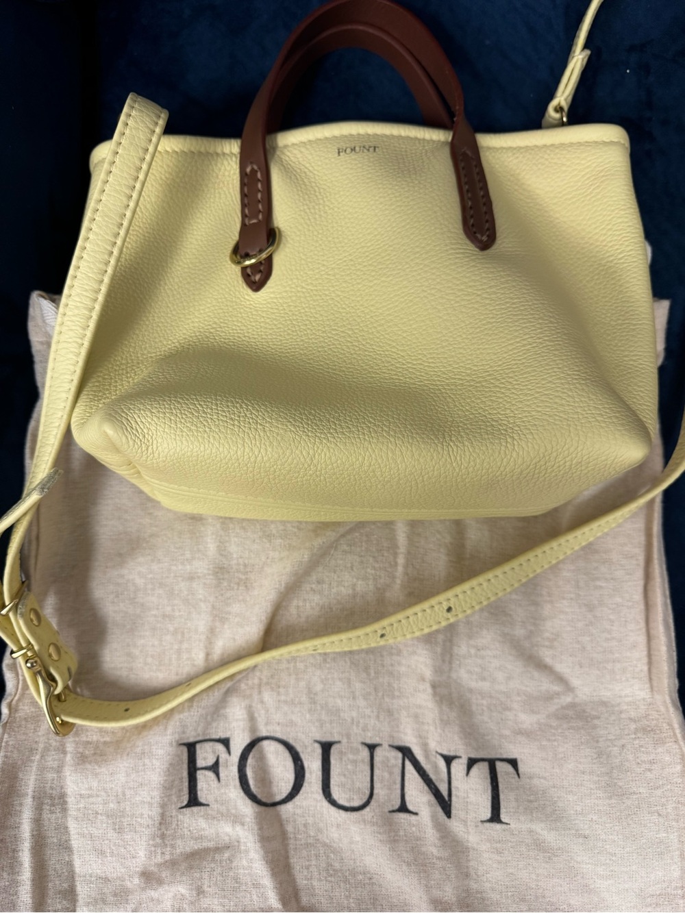 FOUNT Bellfield Crossbody Limincello Leather Bag NEW!